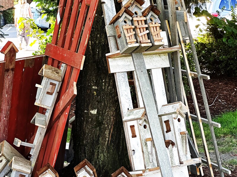 Custom birdhouse detail work